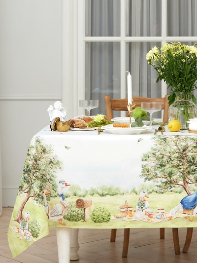 Скатерть Этель Family picnic, 150×110 см +/-3 см с ВГМО, 100% хлопок, саржа 190 г/м²