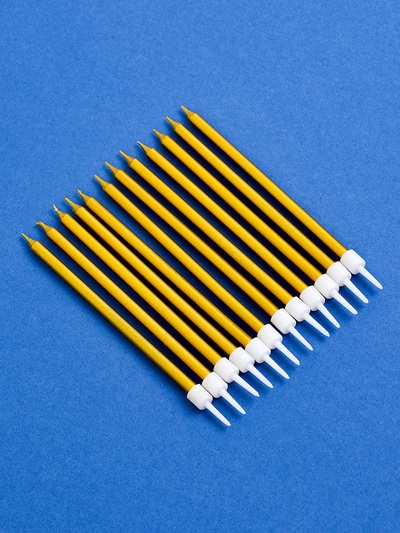 Свечи для торта «Ройс», 12 шт., золотой металлик