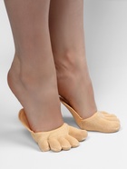 Полустельки с закрытыми пальцами, 12 см, пара, бежевые - Фото 4