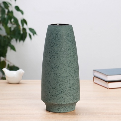 Ваза для цветов «Аластер», классик, 25×11 см, керамика, зелёная