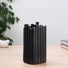 Ваза настольная «Барнаби», 21×10.5 см, керамика, чёрная - фото 32022714