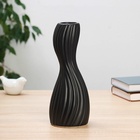 Ваза «Финли», 25×9.5 см, керамика, чёрная - фото 32022722
