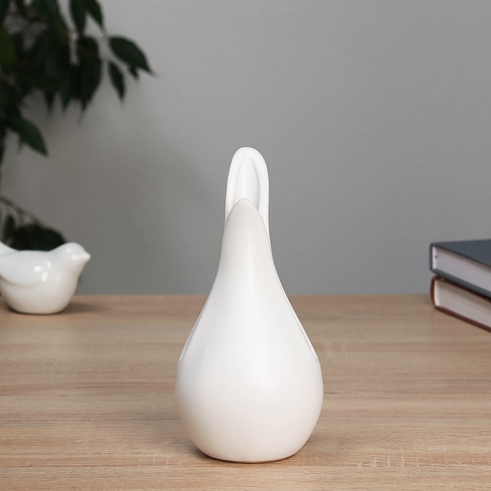 Ваза настольная «Эллис», 17×8 см, керамика, белая