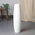 Ваза напольная «Фергюс», 59×11 см, керамика, белая - фото 32022746