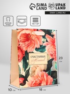 Пакет подарочный вертикальный «Счастливых моментов», 18×23×10 см - Фото 1