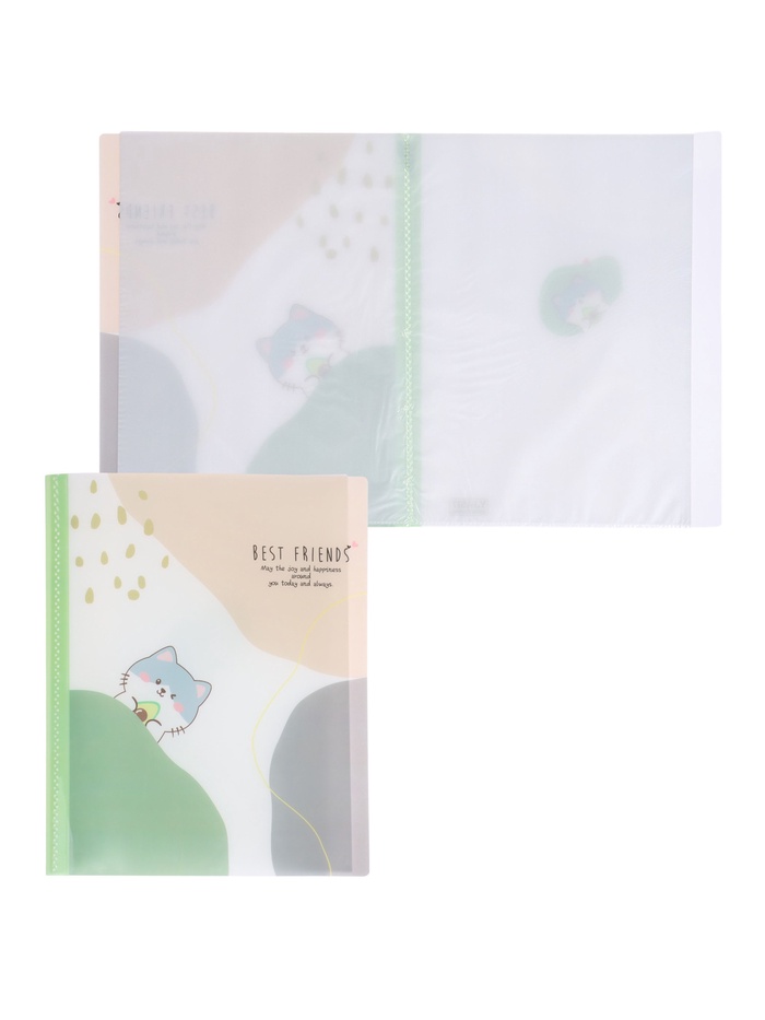 Папка формат А4 с 30 прозрачными файлами МИКС Зверята - Фото 1