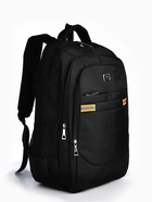 УЦЕНКА Рюкзак 37*17*54 см, 2 отд на молнии, 2 н/кармана, 2 б/кармана, черный/оранжевый - Фото 1