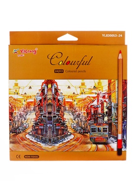 {{photo.Alt || photo.Description || 'УЦЕНКА Карандаши 24 цветов, в картонной коробке, шестигранные, корпус золото, деревянные, Пейзаж 1'}}