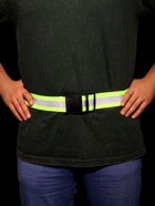 Пояс светоотражающий, эластичный, с фастексом, 50 - 100 см × 4.5 см, зелёный - Фото 9