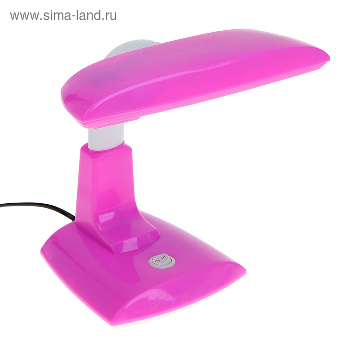 Лампа настольная G23, h=25 см, (V220/9 Вт) с выкл.розовая - Фото 1
