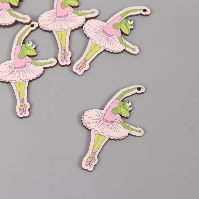 Декор для творчества дерево «Лягушка-балерина», 4.6×2.8×0.3 см