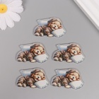 Декор для творчества акрил «Щеночек в пижамке сладко спит на подушке», 2.5×4.5×0.2 см - Фото 3