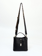 Сумка женская тоут на молнии, 23×12×20 см, однотонная, чёрная - Фото 2