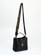 Сумка женская тоут на молнии, 23×12×20 см, однотонная, чёрная - Фото 3