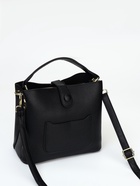 Сумка женская тоут на молнии, 23×12×20 см, однотонная, чёрная - Фото 6