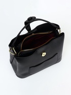 Сумка женская тоут на молнии, 23×12×20 см, однотонная, чёрная - Фото 9