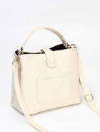 Сумка женская тоут на молнии, 23×12×20 см, однотонная, молочная - Фото 6