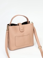 Сумка женская тоут на молнии, 23×12×20 см, однотонная, бежевая - Фото 6