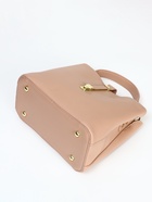 Сумка женская тоут на молнии, 23×12×20 см, однотонная, бежевая - Фото 8