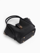 Сумка женская тоут на клапане, с косметичкой, 17×11×22 см, однотонная, чёрная - Фото 8