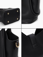 Сумка женская тоут на клапане, с косметичкой, 17×11×22 см, однотонная, чёрная - Фото 2