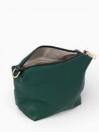 Сумка женская тоут на клапане, с косметичкой, 17×11×22 см, однотонная, тёмно-зелёная 10718827