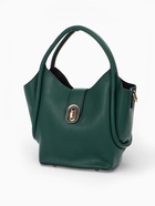 Сумка женская тоут на клапане, с косметичкой, 17×11×22 см, однотонная, тёмно-зелёная - Фото 6