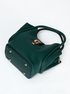 Сумка женская тоут на клапане, с косметичкой, 17×11×22 см, однотонная, тёмно-зелёная - Фото 2