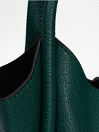 Сумка женская тоут на клапане, с косметичкой, 17×11×22 см, однотонная, тёмно-зелёная - Фото 10