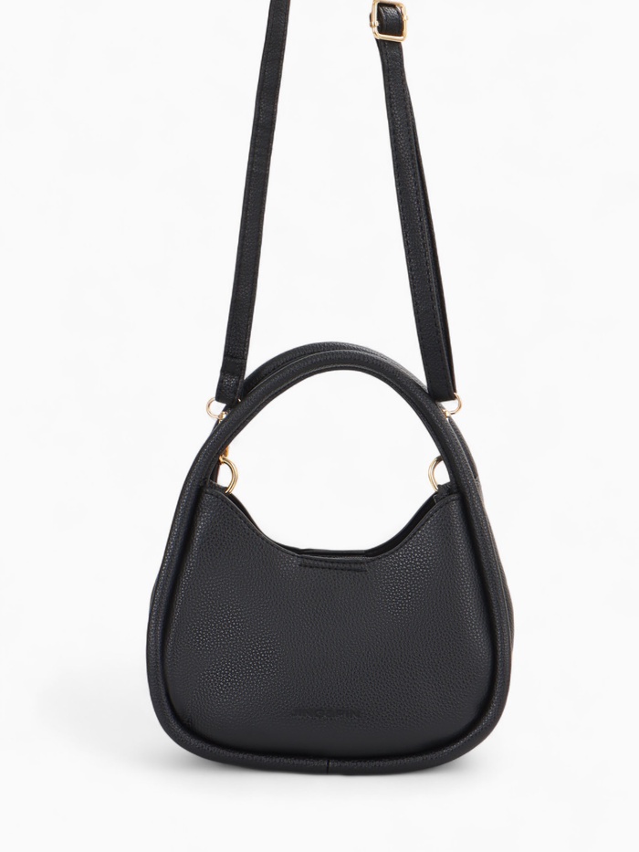 Сумка женская тоут на молнии, 23×10×16 см, однотонная, чёрная - Фото 1