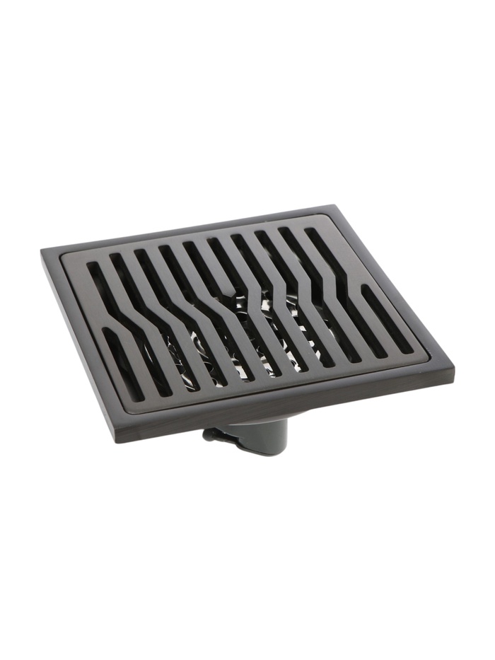 УЦЕНКА Трап ZEIN, 100×100 мм, вертикальный, d=32 мм, нержавеющая сталь, серый - Фото 1