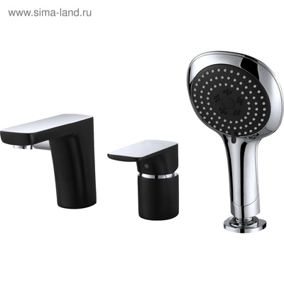 УЦЕНКА Смеситель для ванны D&K Berlin Technische DA1434915, однорычажный, встраиваемый, хром/черный