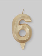 УЦЕНКА Свеча в торт «Грань», цифра 6, золотой металлик, 6.5 см - Фото 4