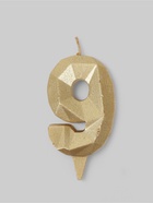 УЦЕНКА Свеча в торт «Алмаз» цифра 9 золотая, 6,5 см - фото 14722920