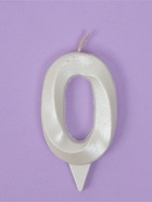 УЦЕНКА Свеча в торт "Грань", цифра "0", жемчужный, 6,5 см - фото 14722924