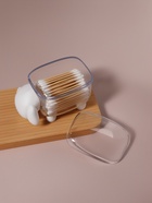 Органайзер для ватных палочек и дисков «Барашек», с крышкой, 12×7.5×8.5 см, прозрачный, белый - Фото 6