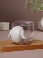 Органайзер для ватных палочек и дисков «Барашек», с крышкой, 12×7.5×8.5 см, прозрачный, белый - Фото 7