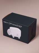 Органайзер для ватных палочек и дисков «Барашек», с крышкой, 12×7.5×8.5 см, прозрачный, белый - Фото 8