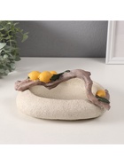 Подставка для колец, мелочей «Ветка с лимонами над чашей», полистоун, подсвечник, 18×22×10.5 см - Фото 4