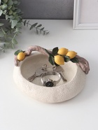 Подставка для колец, мелочей «Ветка с лимонами над чашей», полистоун, подсвечник, 18×22×10.5 см - Фото 7