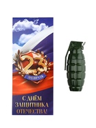 Подарочный набор, блокнот 16 листов A7 и ручка «23 февраля. Настоящему мужику» - Фото 2