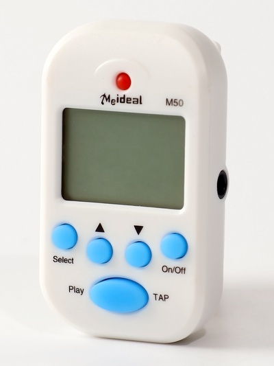 Метроном для настройки музыкальных инструментов, универсальный, с аккумулятором, белый