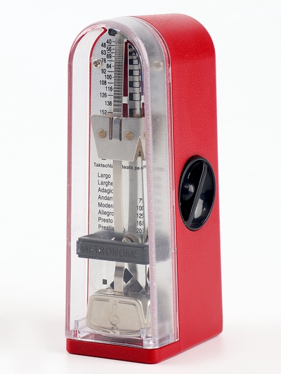 Метроном механический Music Life 3.5×5×11 см красный