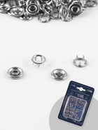 Кнопки рубашечные TEIRA, открытые, d=11 мм, 10 шт., в пластиковом боксе, цвет серебряный - Фото 4