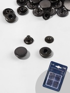 Кнопки установочные TEIRA, Альфа (S-образные), d=15 мм, 10 шт., в пластиковом боксе, цвет чёрный никель - Фото 4