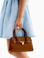 Сумка женская тоут на молнии, 22×8×15 см, коричневая - Фото 2