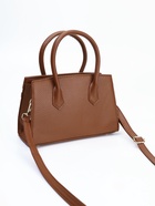 Сумка женская тоут на молнии, 22×8×15 см, коричневая - Фото 9