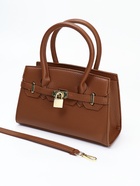 Сумка женская тоут на молнии, 22×8×15 см, коричневая - Фото 10