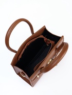 Сумка женская тоут на молнии, 22×8×15 см, коричневая - Фото 4