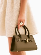 Сумка женская тоут на молнии, 22×8×15 см, зелёная - Фото 2